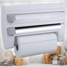 Кухонний тримач Triple Paper Dispenser Диспенсер для паперових рушників, харчової плівки та фольги