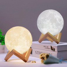 Настільний великий світильник Magic 3D Moon Light Lamp 15 см, лампа місяць, нічник Місяць RGB