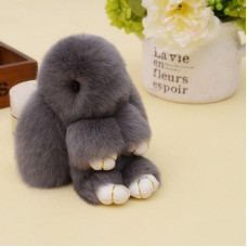 Хутряний Брелок Кролик із натурального хутра Fendi, кролик брелок зайчик, кольори в асортименті