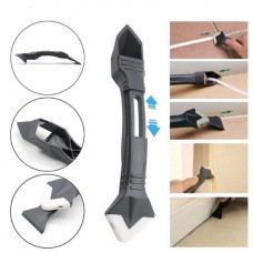 Силіконовий шпатель скребок для герметика та силікону з насадками Silicon Towel Scrapper Чорний