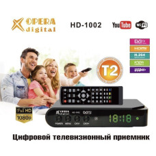 Цифровий тюнер Т2, Opera digital HD-1002 WiFi, телевізійний приймач, ресивер, приставка, доступ до Youtube