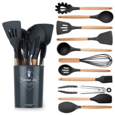 Набір кухонного приладдя 12 предметів Kitchen Set UN-1871 Чорний