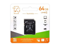 Карта памяти MicroSDXC 64GB UHS-I Class 10 T&G + SD-adapter