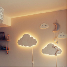 Нічник дитячий LED "Облачко" у дитячу кімнату Cloud Lights 16/25, модель AND HA-43