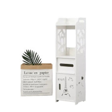 Вологостійкий пластиковий стелаж Paris PK-02 для ванної кімнати White
