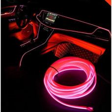 Червоний гнучкий неон 5 метрів для підсвічування салону автоприладки USB
