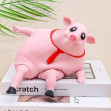 Іграшка-антистрес сквіш свиня Pig 25 см Рожева