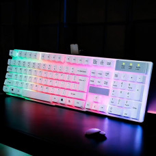 Дротова клавіатура з підсвіткою Yelandar AN-T20 мембранна з підсвіткою RGB White