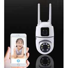 Вулична поворотна камера відеоспостереження з двома об'єктивами Dual Lens E10 Wi-Fi Бездротова поворотна каме