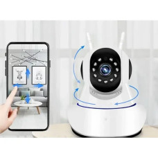 Бездротова поворотна Wi-Fi IP-камера PRO Q5, з датчиком руху та нічним баченням, біла
