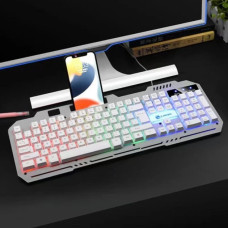 Игровая мембранная клавиатура K-25 с RGB подсветкой и мультимедийными клавишами, USB интерфейс
