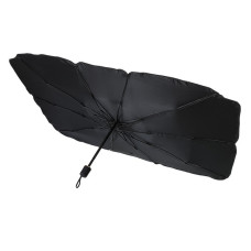Складана автомобільна сонцезахисна парасолька Car Umbrella 140×78 см для лобового скла, колір чорний