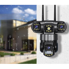 Вулична Wi-Fi IP-камера відеоспостереження V380 SC28-W з 12 МП, чотирма об'єктивами та підтримкою V380 PRO