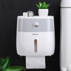Пластиковий тримач Ecoco Towel Holder AA2-2 для туалетного паперу з полицею