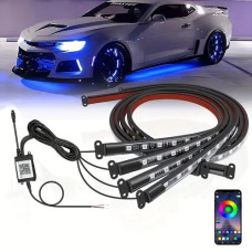 Світлодіодна RGB-підсвітка дна автомобіля Bluetooth 12 V, стрічки 90 і 120 см