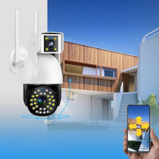 Вулична IP-камера Dual Camera P12 WI-FI V380PRO з подвійною оптикою та датчиком руху