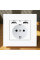 Пластикова розетка Coswall із заземленням і двома USB-портами White