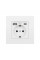 Електрична розетка Folem RZ1 220V з роз'ємами USB і Type-C біла