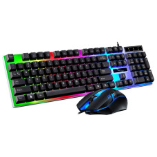 Клавіатура K518 ігрова для ПК і ноутбуків з RGB-підсвіткою чорна