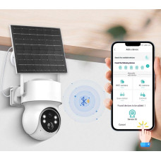 Вулична PTZ камера 360° із сонячною панеллю, мікрофоном і Wi-Fi TQ1-GK4-6MP ISEE