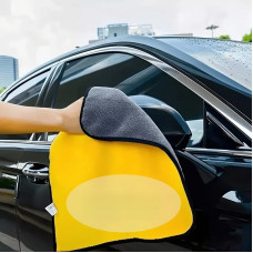 Мікрофіброві рушники для авто 10 шт 30×30 см серветки для миття сушіння полірування жовті