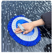 Телескопічна швабра Harazaqa Chenille 140 см для авто 3 секції алюміній мікрофібра насадка для миття машини та кузова