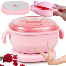 Апарат для депіляції Wax Kettle AND651 400 мл воскоплав із силіконовою чашею для розігрівання воску рожевий