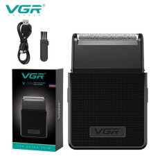 Шейвер електробритва VGR V-376 акумуляторна з LED-дисплеєм висувним тримером для сухого та вологого гоління комфортного