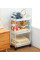 Полиця етажерка Kitchen Storage Rack 3 яруси на коліщатках пластиковий органайзер для кухні ванної 41×25×72 см