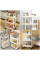 Полиця етажерка Kitchen Storage Rack 3 яруси на коліщатках пластиковий органайзер для кухні ванної 41×25×72 см
