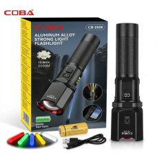 Ручний ліхтарик Coba CB-2506 акумуляторний LED із 5 режимами світіння USB компактний кишеньковий світильник