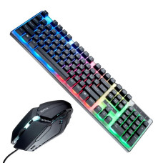 Клавіатура з мишею HOCO GM18 ігровий RGB комплект дротовий 104 клавіші 6D DPI