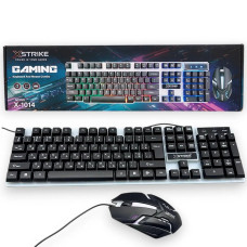 Клавіатура XSTRIKE X-1014 з мишею ігровий комплект RGB USB мембранний 104 клавіші