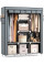 Складана тканинна шафа Storage Wardrobe 88130 з 8 полицями та 3 секціями для зберігання одягу та взуття