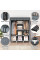 Складана тканинна шафа Storage Wardrobe 88130 з 8 полицями та 3 секціями для зберігання одягу та взуття
