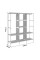 Складана тканинна шафа Storage Wardrobe 88130 з 8 полицями та 3 секціями для зберігання одягу та взуття