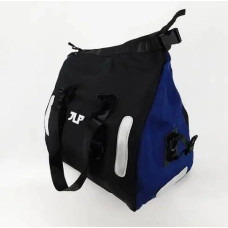 Дорожня сумка JLP 39×38×23 см спортивна із синіми вставками містка для поїздок і тренувань