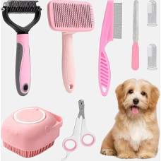 Комплект для грумінгу тварин Pet Grooming 8 в 1 з кігтерізом щітками та гребінцями