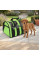 Рюкзак-переноска For Friends GREEN paws M 41×25×26 см для котів і собак із вентиляцією