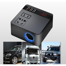 Інвертор автомобільний 150 Вт з адаптером прикурювача та трьома USB-перетворювач 12 В/24 В на 220 В