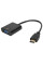 Адаптер HDMI VGA AV з аудіовиходом перехідник для монітора проєктора та телевізора чорний