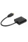 Адаптер HDMI VGA AV з аудіовиходом перехідник для монітора проєктора та телевізора чорний