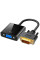 Конвертер DVI на VGA Addap DVI2VGA-01 перехідник для під'єднання монітора та проєктора Full HD
