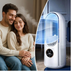 Портативний вентилятор без лопатей Air Multiplier зі зволоженням і LED-підсвіткою акумуляторний USB