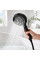 Душова лійка Water Saving Shower з 5 режимами, кнопкою Stop та силіконовими форсунками, чорна
