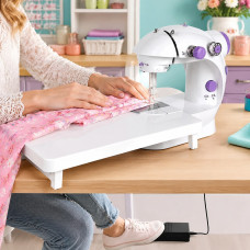 Портативна швейна машинка Sewing SM202A зі складним столиком, педаллю та підсвічуванням