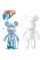 Набір для творчості DIY Creative Fluid Bear 23 см, флюїдний ведмедик із трьома фарбами та пензлем