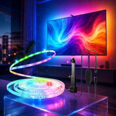 Розумна LED-підсвітка RGBIC для телевізора 65–85″, стрічка 4,2 м із синхронізацією з екраном і керуванням через застосунок