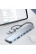 Універсальний USB Type-C хаб 7в1 для ноутбука та ПК, мультипортовий адаптер-розгалужувач, сірий