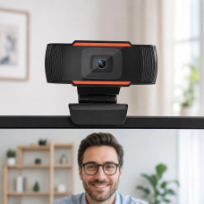 Вебкамера B1 720P з мікрофоном, ручним фокусуванням і поворотом на 360°, USB-камера для відеозв’язку